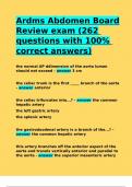 Ardms Abdomen Board Review exam (262 questions with 100- correct answers).