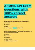 ARDMS SPI Exam questions with 100- correct answers.