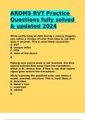 ARDMS RVT Practice QuesARDMS RVT Practice Questions fully solved & updated 2024tions fully solved & updated 2024