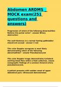 Abdomen ARDMS _ MOCK exam(251 questions and answers).