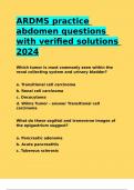 ARDMS practice abdomen questions with verified solutions 2024.