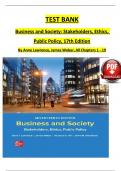 TEST BANK for Business and Society 17th Edition by Lawrence & Weber, ISBN: 9781265079246, All 19 Chapters Covered, Verified Latest Edition