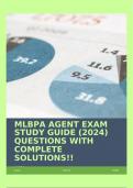 MLBPA AGENT EXAM STUDY GUIDE (2024) QUESTIONS WITH COMPLETE SOLUTIONS!!