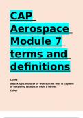 CAP Aerospace Module 7 terms and definitions