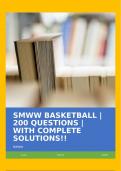 SMWW BASKETBALL | 200 QUESTIONS | WITH COMPLETE SOLUTIONS!!