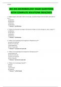 BIO 205 MICROBIOLOGY EXAM QUESTIONS WITH COMPLETE SOLUTIONS 2024/2025