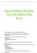 Burns Pediatric Primary Care 7th Edition Test Bank