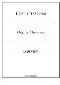 (WGU UQT1) CHEM 2300 - Organic Chemistry - FA Review 20242025