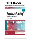 Test Bank - Success in Practical/Vocational Nursing: From Student to Leader, 10th Edition (Carroll, 2024).