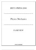 (WGU BYT1) PHYS 2300 - Physics Mechanics - FA Review 20242025