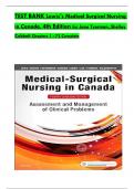 TEST BANK For Lewis's Medical Surgical Nursing in Canada, 4th Edition by Jane Tyerman, Shelley Cobbett, Verified Chapters 1 - 72, Complete Newest Version