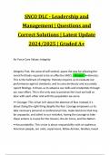 SNCO DLC - Leadership and Management | Questions and Correct Solutions | Latest Update 2024/2025 | Graded A+