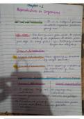 CBSE Biology Reproduction in Organisms Handmade Notes 