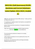 SNCO DLC (Self Awareness) EXAM | Questions and Correct Solutions | Latest Update 2024/2025 | Graded A+