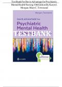 Test Bank - Davis Advantage for Psychiatric Mental Health Nursing 10th Edition by Karyn I. Morgan; Mary C. Townsend