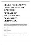 CHL2601 ASSIGNMENT 8 COMPLETE ANSWERS SEMESTER 2 DUE DATE 23rd SEPTEMBER 2024 GUARANTEED DISTINCTION.