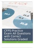 CFPS-Practice Exam All Questions with Correct Solutions Graded A+