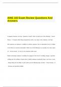 AINS 103 Exam Review Questions And Answers