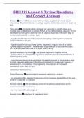 BBH 101 Lesson 6 Review Questions and Correct Answers