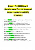 Praxis - Art 5135 Exam | Questions and Correct Answers | Latest Update 2024/2025 | Graded A+