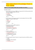 NSG 6005 Week 6 Knowledge Check 2, PUD, GERD | Chapter 29. Gastroesophageal Reflux Disease and Peptic Ulcer Disease | A+