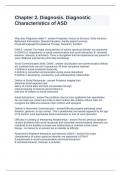 Chapter 2. Diagnosis. Diagnostic Characteristics of ASD Questions and Answers Fully Solved