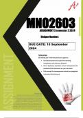 MNO2603 assignment 3 semester 2 2024