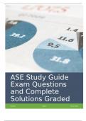 ASE Study Guide Exam Questions and Complete Solutions Graded A+