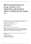 HESI Fundamentals Exit Exam Version 1 (V1) (2024/2025) (All 50 Q&A) (100% Verified Q&A) Graded A+