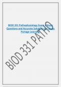 BIOD 331 Pathophysiology Exam 4 Study  Questions and Accurate Solutions for Study  Portage Learning.