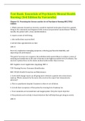 Test Bank: Essentials of Psychiatric Mental Health Nursing (3rd Edition by Varcarolis) Chapter 1-28 Q&A with Rationale.