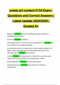 praxis art content 5134 Exam | Questions and Correct Answers | Latest Update 2024/2025 | Graded A+