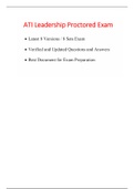 ATI RN LEADERSHIP PROCTORED EXAM (8 NEWEST VERSIONS, 2021) / RN ATI LEADERSHIP PROCTORED EXAM / ATI RN PROCTORED LEADERSHIP EXAM | VERIFIED ANSWERS, COMPLETE AND HIGHLY RATED DOCUMENT|