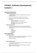 SEMESTER 1, LECTURE NOTES & FLASHCARDS CO2401 Software Development