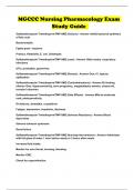 MGCCC Nursing Pharmacology Exam Study Guide 