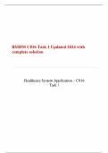 BSHIM C816 Task 1 Updated 2024 with complete solution