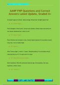 AANP FNP Questions and Correct  Answers Latest Update, Graded A+