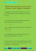 ARGUS Exam Questions and Correct  Answers Latest Update, Graded A+