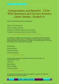 Compensation and Benefits - C236 – WGU Questions and Correct Answers  Latest Update, Graded A+