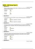 NURS 650 Actual Quiz 9 complete questions and answers, all correct.