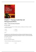 Exam (elaborations) NURS 4000 (NURS 4000leadership third edition) (NURS 4000 (NURS 4000leadership third edition)) NURSING LEADERSHIP AND MANAGEMENT 3RD EDITION PATRICIA KELLY TEST BANK