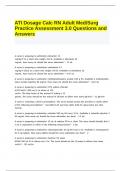 ATI RN Dosage calculation |  Real Exam questions with detailed answers (graded A+) Step by step calculations included