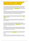 PREPU PASSPOINT COORDINATED CARE QUESTIONS AND ANSWERS UPDATED 2024/2025 ALL ANSWERS 100% CORRECT DETAILED BEST RATED A+ FOR SUCCESS