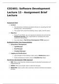 CO2401 Software Development Lecture 13 Notes