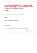 TEST BANK Krause’s Food & the Nutrition Care Process 13th Edition by L. Kathleen Mahan Janice L Raymond Sylvia Escott Stump