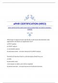 aPHR CERTIFICATION (HRCI) EXAM WITH GUARANTEED ACCURATE ANSWERS |VERIFIED