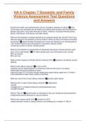 HA 4 Chapter 7 Domestic and Family Violence Assessment Test Questions and Answers