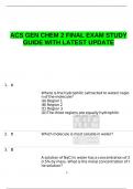 ACS GEN CHEM 2 FINAL EXAM STUDY GUIDE WITH LATEST UPDATE