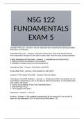 NSG 122 FUNDAMENTALS EXAM 5