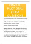 PRIVATE PILOT ORAL EXAM QUESTIONS